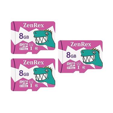 Imagem de ZenRex Pacote de 8 GB de 1, cartão de memória micro SDHC de alta velocidade C10 U1 A1 de 3 unidades para câmera, tablet, smartphone com adaptador
