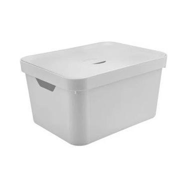 Imagem de Caixa Organizadora Cube G Com Tampa 32L Branco - Ou
