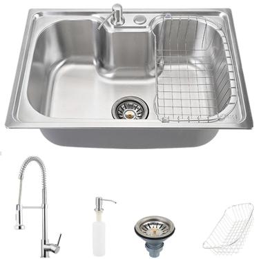 Imagem de Cuba Para Cozinha Em Aço Inox Com Acessórios Carajás Torneira Monocomando Envira Pingoo.casa