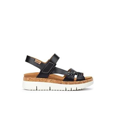 Imagem de PIKOLINOS Leather Wedge Sandals Palma W4N - Size 8.5-9 Black