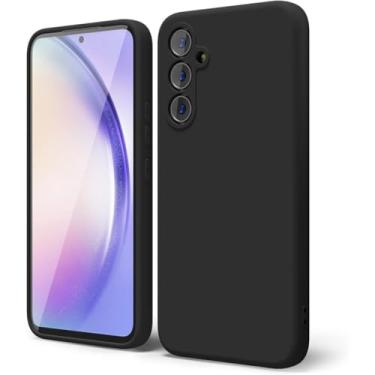 Imagem de Capa de silicone líquido para samsung galaxy a25 5g a15 a05 a05s s23 fe s23 plus s22 ultra s21 fe capa de telefone macia, preta, para s23