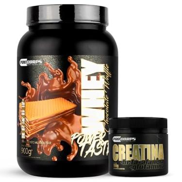 Imagem de Kit Pro Corps Whey 3W Power Taste 900g + Creatina Beta Alanina e Glutamina 100g (900g, Chocolate Waffle)