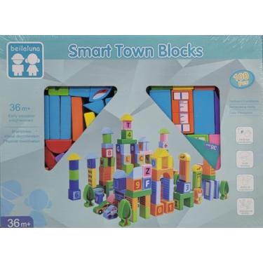 Imagem de Blocos Educativos de Madeira para construção de cidade.