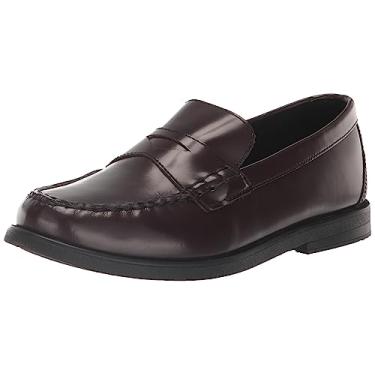 Imagem de Florsheim Mocassim Croquet Penny JR para meninos, crianças pequenas e grandes, Borgonha, 14