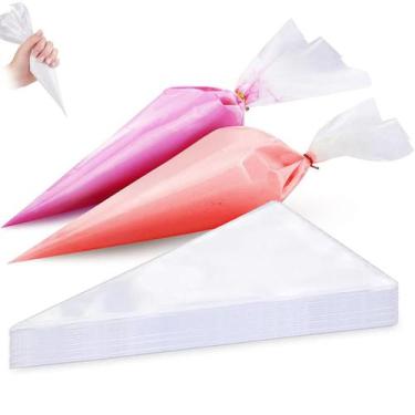 Imagem de 50 Sacos Confeiteiro Manga Descartável Bolo Decorar 40cm - Embralumi