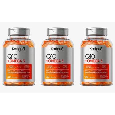 Imagem de Kit 3 Coenzima Q10 + Ômega 3 - 30 Cápsulas. Katiguá