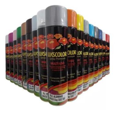 Imagem de Tinta Spray Diversas Cores Lukscolor Multiuso Brilho 400 Ml, Marrom