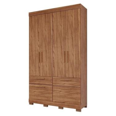 Imagem de Guarda Roupa Casal 100% Mdf 4 Portas 3 Gavetas Porto Panan Móveis Cina