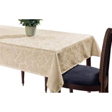 Imagem de Toalha DeMesa Retangular 6Pessoas 2,20Jacquard DetalhadoLiso - Angel D