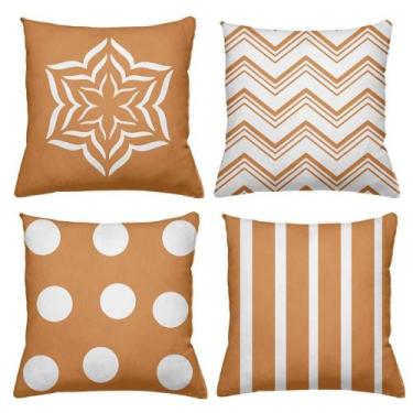 Imagem de Kit 4 Almofadas Decorativas Cheias 40x40cm Mandala - Deluzz