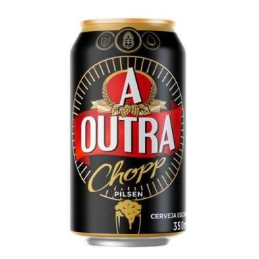 Imagem de Cerveja Escura Black Cremoso Lata 350ml A Outra Chopp Pack- 12 Unidade