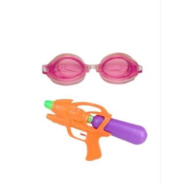 Imagem de Kit Arma De Água E Óculos De Natação Com Protetor Auricular - DM BRASI