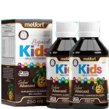 Imagem de 2 X Multivitamínico Infantil Líquido 250ml Sabor Abacaxi - Melfort