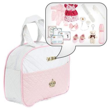 Imagem de Bolsa Maternidade 19 Itens Rosa/Branco Feminino - Love
