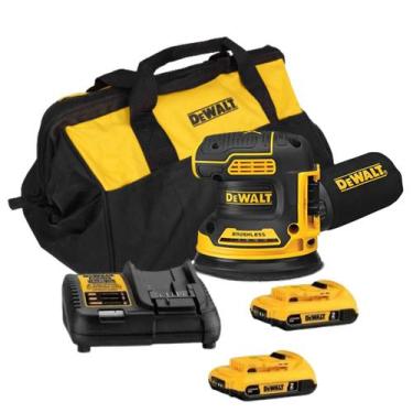 Imagem de Lixadeira Roto Orbital Dewalt Dcw210 + 2Baterias + Carregador + Bolsa