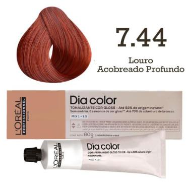 Imagem de Tonalizante Dia Color 7.44 Louro Acobreado Profundo  L'Oréal Professio
