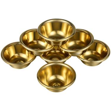Imagem de 7 Unidades Copo Budista Oferecendo Taças Para o Altar Suprimentos Budistas Copos De Oferta De Água Recipiente De Oferta Religiosa Tigelas De Manchas Tigela De Sacrifício Ioga Cobre