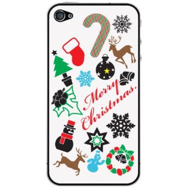 Imagem de Cellet Merry Christmas Skin para iPhone 4/4S - Branco