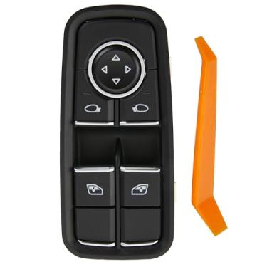 Imagem de ZAPOSTS Interruptor de janela elétrico serve para Porsche 911 2012-2019, Boxster 2013-2016, Cayman 2014-2016, 718 Boxster 2017-2019, 718 Cayman 17-19, porta de controle lateral do motorista vidrios