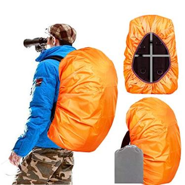 Imagem de Mochila impermeável Joy Walker com alças cruzadas antiderrapantes (15-90L), triplas camadas reforçadas para caminhadas, acampamento, viagem, ciclismo, Laranja, XL (for 50-70L backpack)