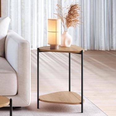 Imagem de Mesa Lateral Organica Pe Metal Preto Hanover 28016 Artesano Hanover Preto