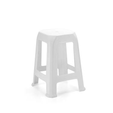 Imagem de 3 Banquetas Banco Banquinho Plástico Empilhável Reforçado - JRMarketin