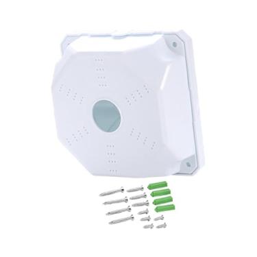 Imagem de Esquirla Caixa de montagem de câmera de segurança Caixa de junção de câmera dome Caixa de montagem de câmera de fácil instalação Tampa de câmera dome interna, Branco