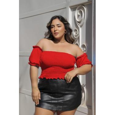 Imagem de Blusa Feminina Plus Size Cropped Feminino sem alça Verão 2025 Candy Co