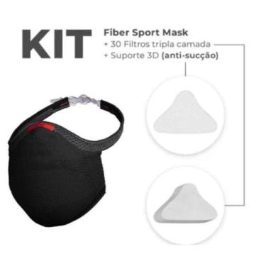 Imagem de Kit masc fiber knit sport preta tam g (masculino)