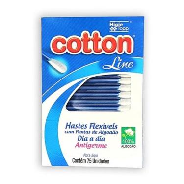 Imagem de Cotonete Hastes Flexíveis  100 % Algodão 75 Unidades - Várias