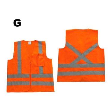 Imagem de Colete Segurança Refletivo Motoboy Obra Ziper Com Bolso - PROTEPLUS, E