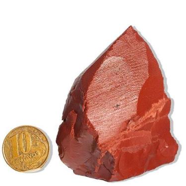 Imagem de 01 Jaspe Vermelho Pé e Bico Serrado 200 a 300g Média 8cm - CristaisdeC