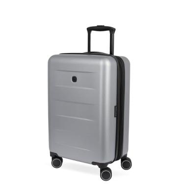 Imagem de SwissGear 8020 Mala rígida expansível com rodas giratórias, cinza definitivo, bagagem de mão 45,72 cm, Cinza definitivo, Carry-On 18-Inch, 8020 Mala rígida expansível com rodas giratórias