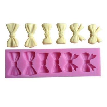 Imagem de Molde de silicone laçinhos para decorar f87 - Confeitaria dos moldes