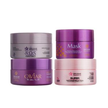 Imagem de Cronograma Capilar Blond Para Loiros 4 Máscaras 300g - DYUSAR Cosmétic