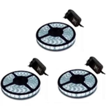 Imagem de KIT 3 Fita Super Led 5050 Branco Frio 300 Leds 5 M + Fonte - RGB