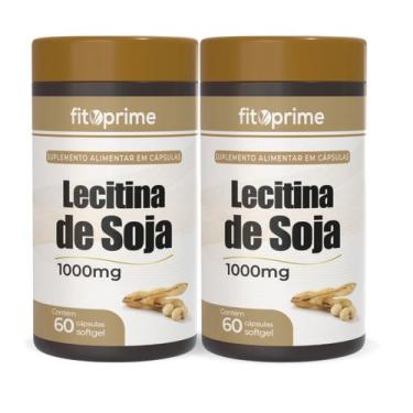 Imagem de Kit 2 Lecitina de Soja 1000mg 60 Cápsulas Fitoprime