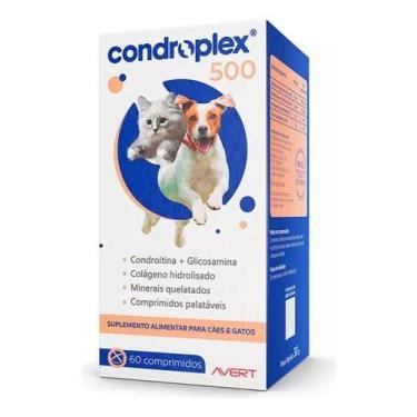 Imagem de Condroplex 500 mg Suplemento Para Cães E Gatos 60 Comprimidos