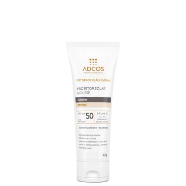 Imagem de Adcos Fotoproteção Diária Mousse FPS50 Bronze - Protetor Solar Facial com Cor 40g
