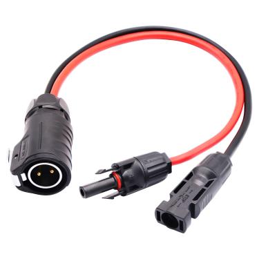 Imagem de AAOTOKK Conector solar fêmea e macho 10AWG para conector circular industrial de alimentação macho de 2 pinos para ajuste de mala de painel solar, portas Forrest River RV, indústria de RV Grand Design
