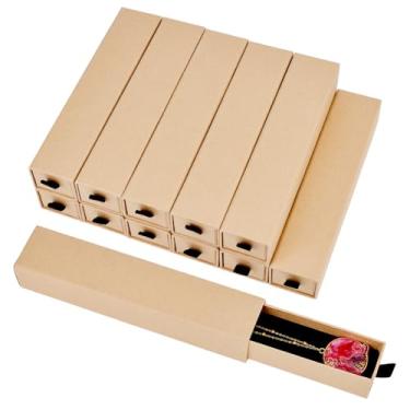 Imagem de BENECREAT Caixa de presente de gaveta de mocassim com 16 peças, 20,8 x 4,3 x 3,3 cm, retangulares, caixa de joias de papelão com forro de veludo para casamento, festa de aniversário, formatura,