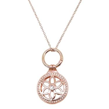 Imagem de Sopopal Colar Airtag para adultos, corrente de joias de metal, suporte de AirTag, para mulheres e homens, rastreador GPS compatível com Air Tag (ouro rosa)