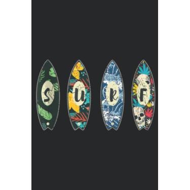 Imagem de Surfer Windsurfing Surf Retro Surfing Kiteboarding Quote: Lined Journal Notebook To Do Schedule, Medium 6x9 Inches, 100 Pages, Printed Cover