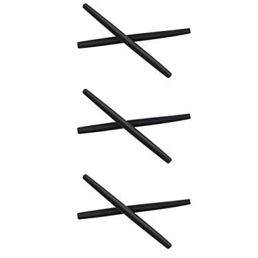 Imagem de Meias de silicone de borracha antiderrapantes de substituição para óculos de sol Oakley OX5113 etc. Armações de óculos de sol HTS001, Preto, 3 pares, 56mm