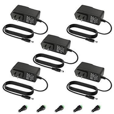 Imagem de Aclorol Adaptador de fonte de alimentação 5V 2A 100-240V AC para DC 5Volt 10W 2A 1A Transformador conversor de energia universal 5,5X 2,5 mm para WS2812B 5V LED Pixel Strip Lights Sistema de Segurança