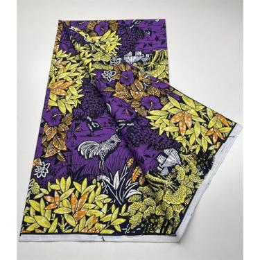 Imagem de Tecido Africano Cera Real Estampa Dourada Soft Pagne Ankara Material de Algodão Prata Nigeriana Gana para Festa de Casamento Vestido para Costurar (conforme a imagem-21)