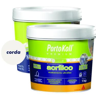 Imagem de Kit 2 Rejuntes Acrílico Flexível Premium 1Kg Portokoll