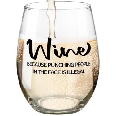 Imagem de Fatbaby Presentes engraçados de taça de vinho para mulheres colegas de trabalho, presentes sarcásticos de taça de vinho para melhores amigas irmãs amigas, presentes de Natal, aniversário e dia das