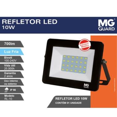 Imagem de Refletor Led Holofote 10w Branco Frio Longa Vida Útil - Margirius, Bra