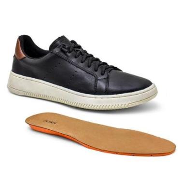 Imagem de KIT Tenis + Calcanheira Classico Sapatenis Paris Elegante Couro Legitimo Confortavel Whisk-Masculino